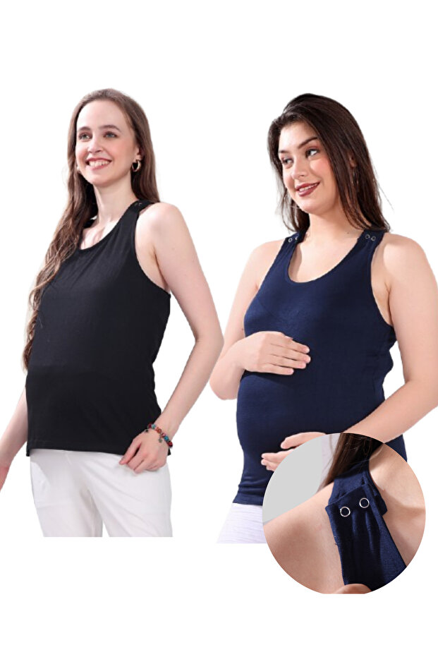 Pack of 2 Soft & Comfortable Maternity & Nursing Tank Tops for Women