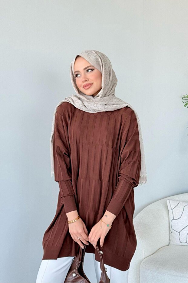 Baklava Pattern Tunic Brown - 3