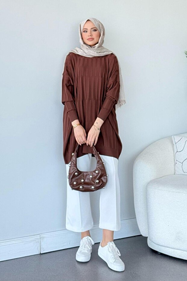 Baklava Pattern Tunic Brown - 4