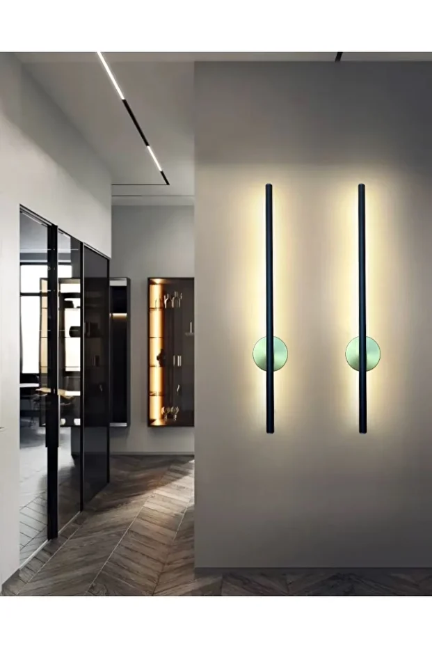 Modern Dekoratif Led Duvar Aplik 70 Cm Siyah 1 Adet (PİLLİ DEĞİLDİR) - 5