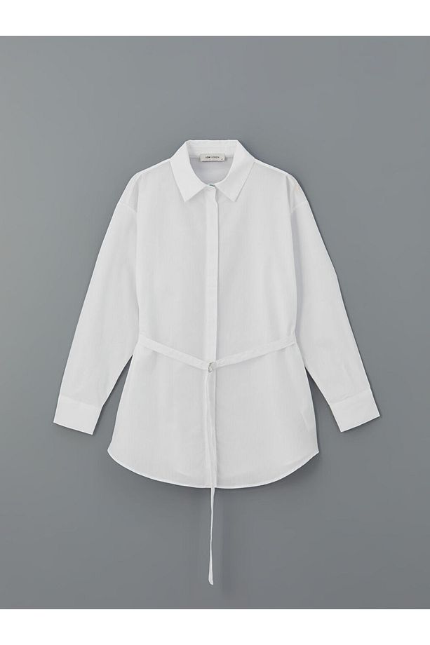 LCW Vision Ekru Oversize Kadın Gömlek - 5