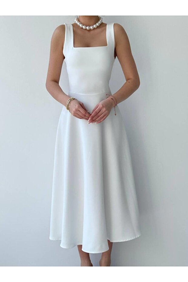 Neapolitan Askılı Elbise - 2