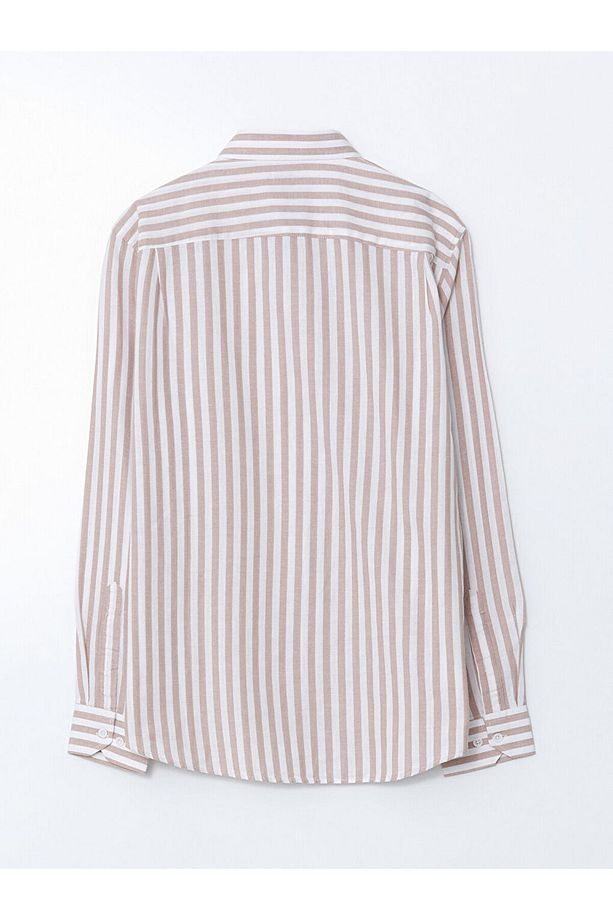 LCW Vision Regular Fit Uzun Kollu Çizgili Poplin Erkek Gömlek - 2