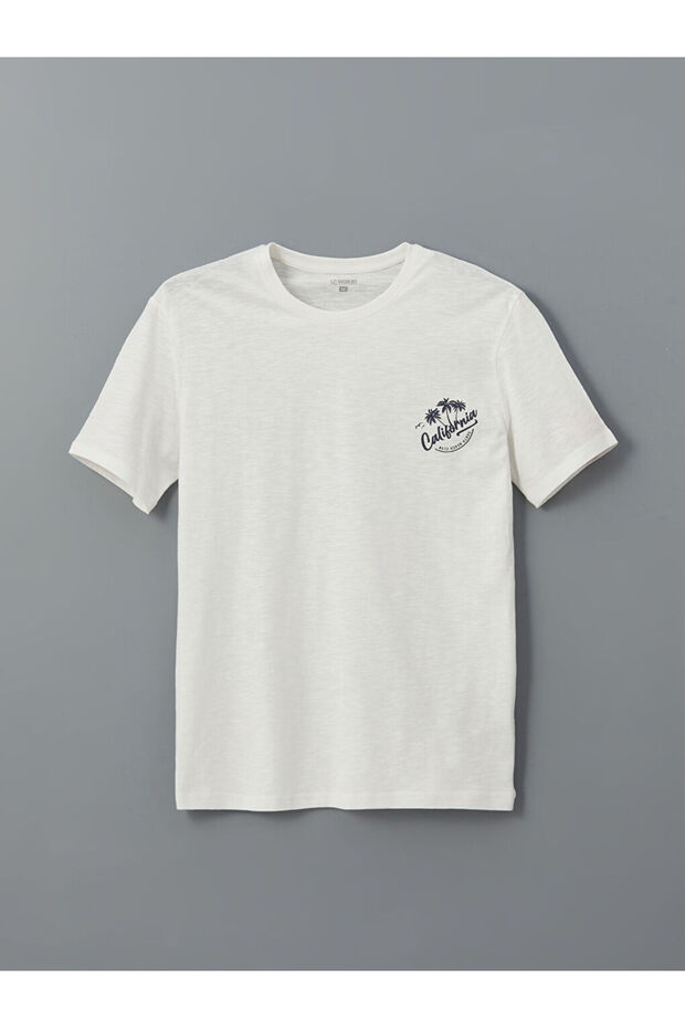 Ekru Standart Kalıp Erkek Şortlu Pijama Takımı - 5