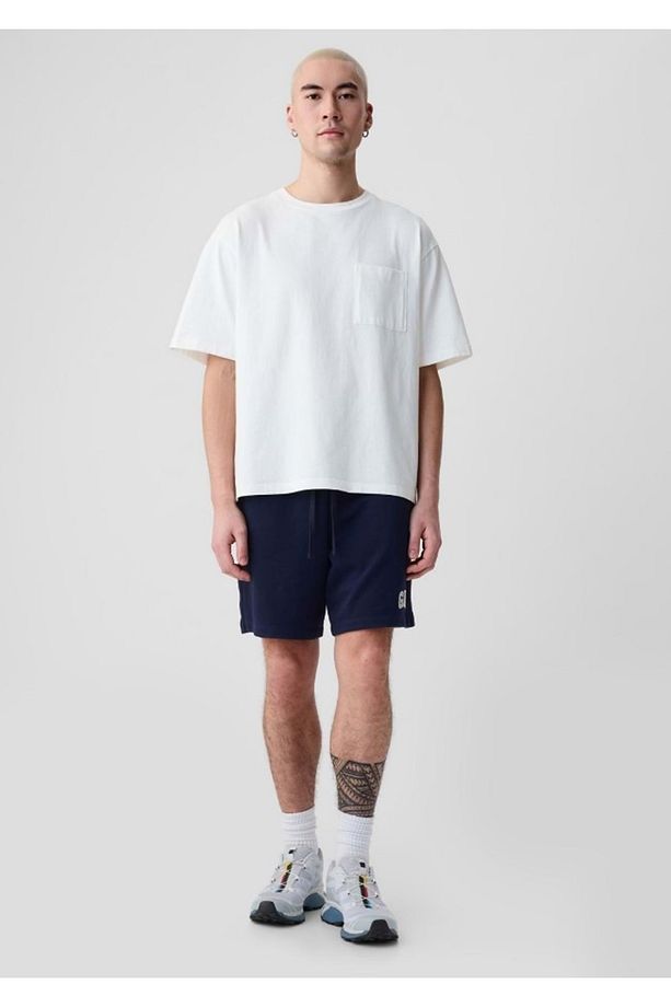 V-frch Ft Herıtage Logo Short Havlu Kumaş Şort Erkek Şort Lacivert - 3