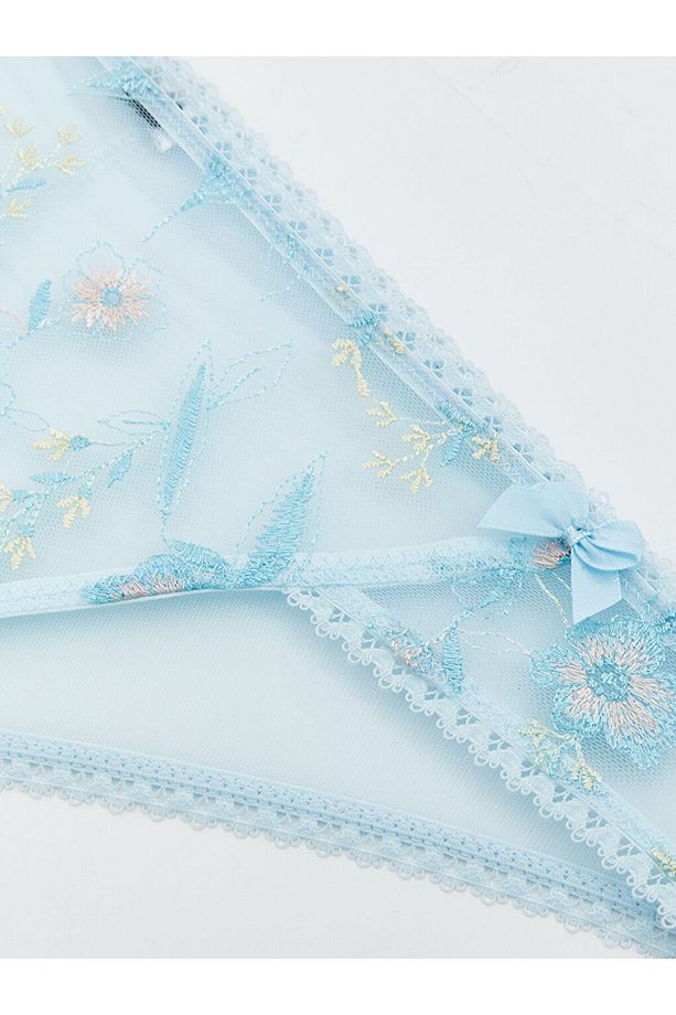 LCW DREAM Mavi Çiçekli Fantezi Bikini Külot - 3