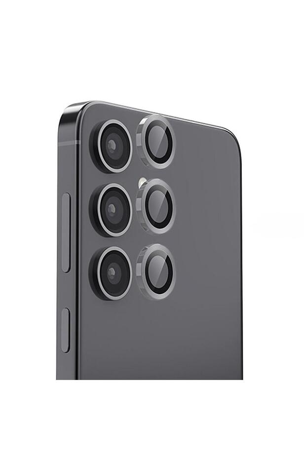 Samsung Galaxy A56 Compatible Zebana Kl10 Camera Lens Protection Glass Gray