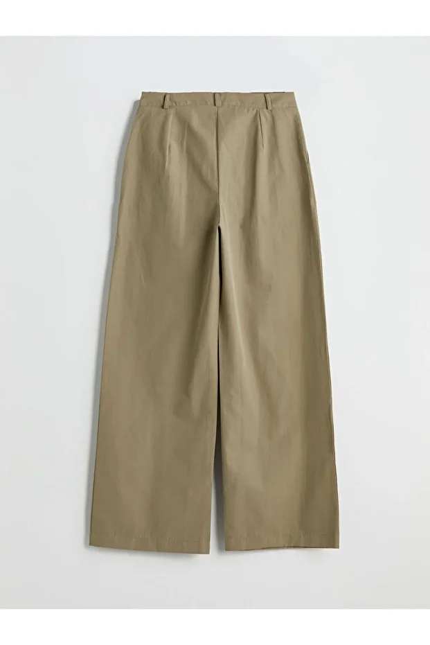 LCW Modest Haki Standart Fit Poplin Kadın Pantolon - 2