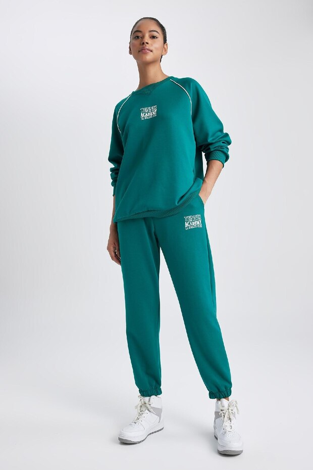 DeFactoFit Sporcu Jogger Eşofman Altı Standart Fit Jogger Skuba Dalgıç Kumaş A9630AX23AU - 5