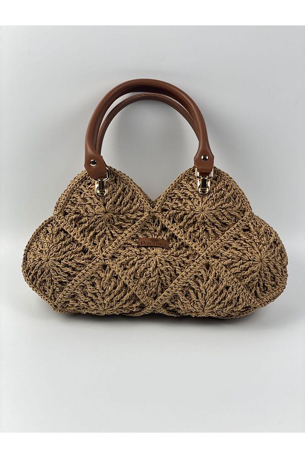 Kağıt İp kol çantası, Pramit Model En 38 cm.Uzunluk 24 cm.Gövde 20 cm.Sap 47 cm / Hasır - 2