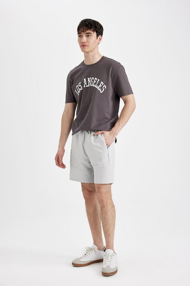 Slim Fit Dar Kesim Dar Paça Basic Düz Şort B8674ax24sm - 2