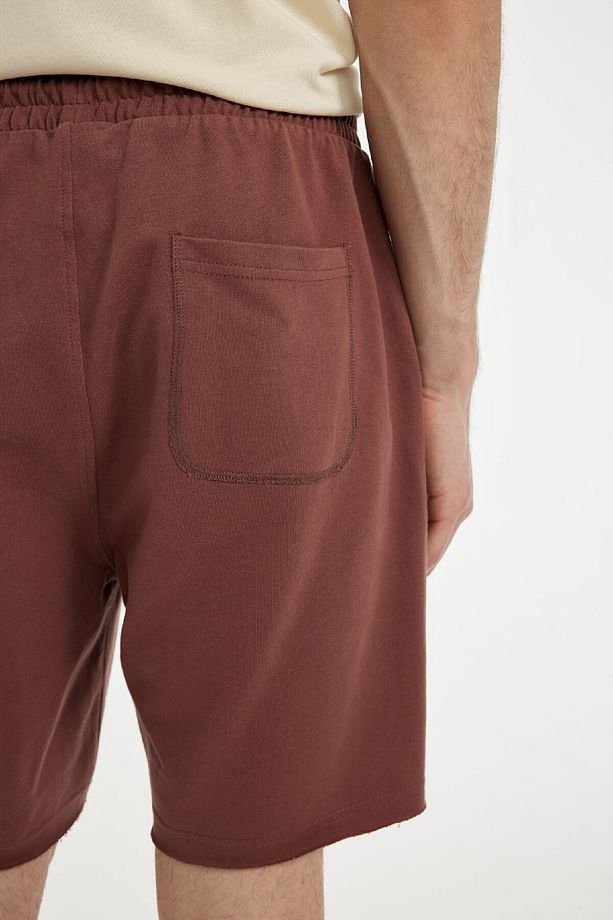 Slim Fit Dar Kesim Dar Paça Cepli Basic Düz Şort B8673ax24sm - 6