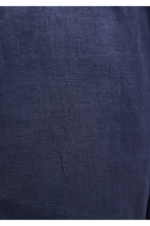 Lacivert Keten Şort 0410103-70497 - 7