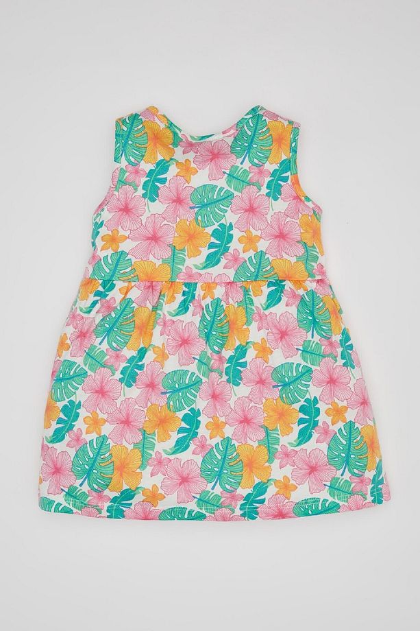 Kız Bebek Desenli Kolsuz Elbise C0074A524SM - 7
