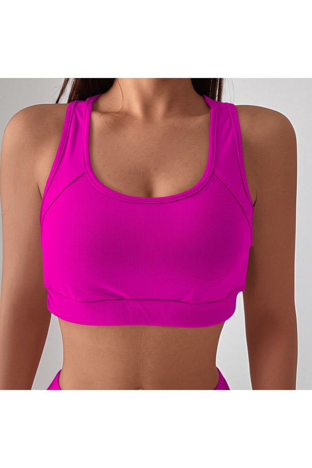 Women's Combed Cotton Sports Bustier Sporty Crop