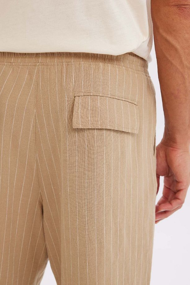 Relax Fit Keten Karışımlı Yazlık Bermuda Şort C1240ax24sm - 6
