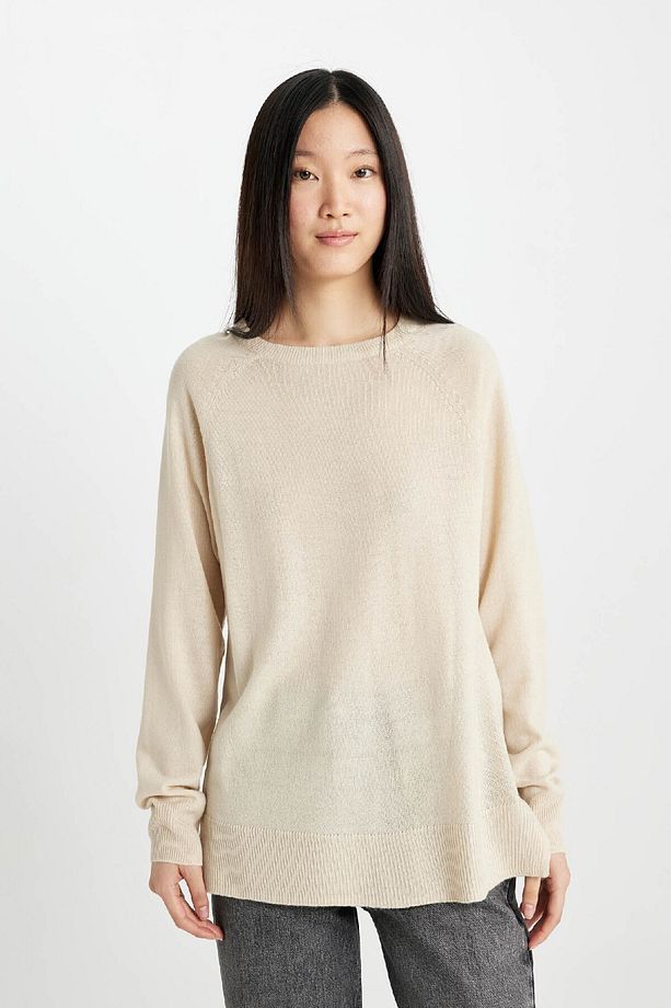 Regular Fit Yumuşak Dokulu Bisiklet Yaka Basic Düz Triko Kazak I6913az24wn - 4