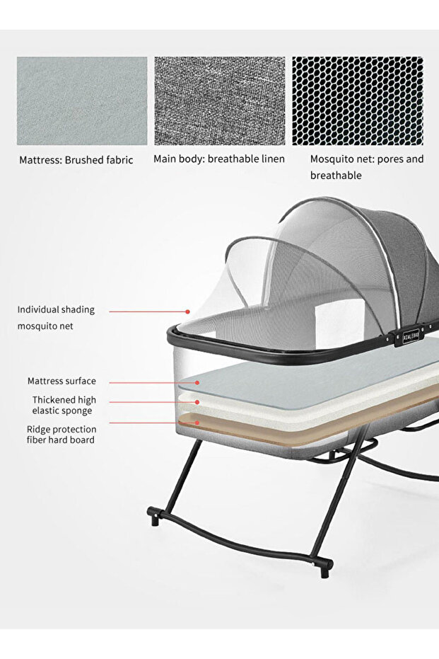 Movable portable crib with multi-function - 7