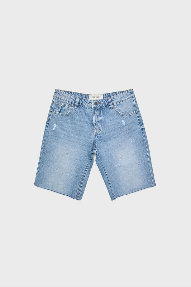 Denim Bisikletçi Bermuda Şort - 4
