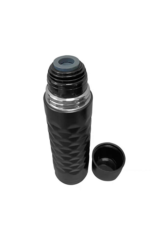 Termos 600ml, model 3D negru, Tesoro - 2