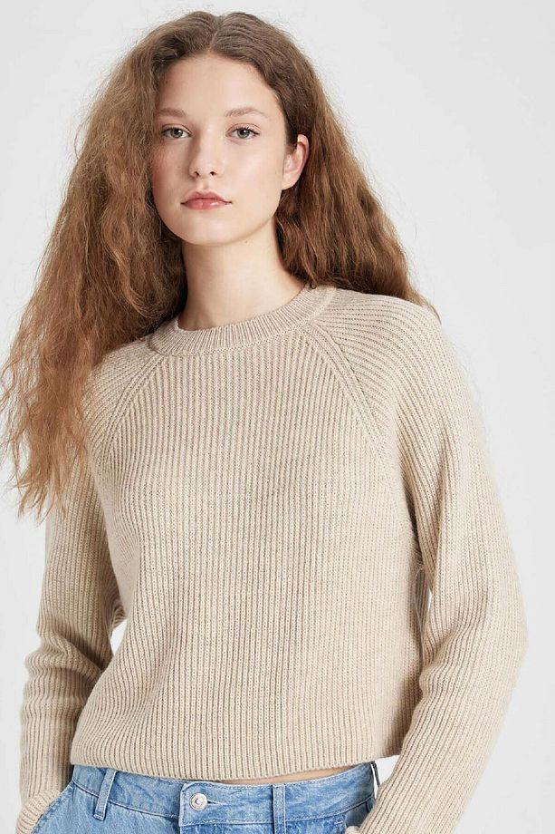 Coool Regular Fit Bisiklet Yaka Basic Düz Triko Kazak L2567az24wn - 1
