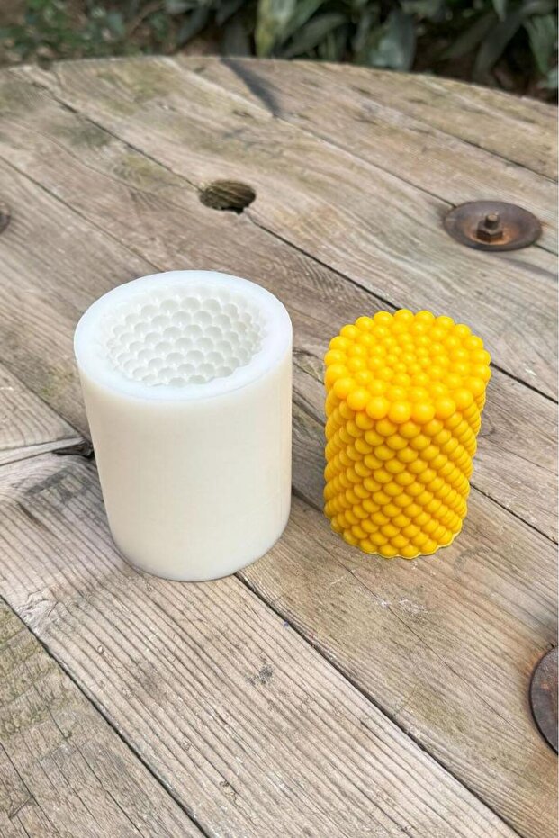 Bubble Silindir Silikon Mum Kalıbı - 4