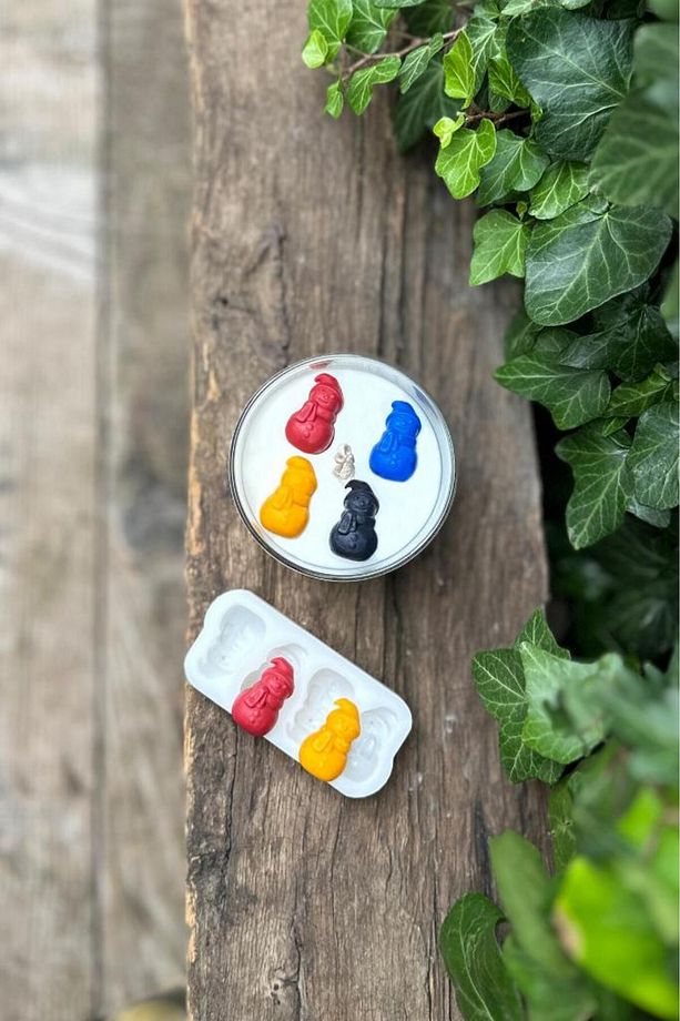 3d Kardan Adam Mini Dörtlü Mum Kalıbı (SİLİKON) (1 ADET) - 2