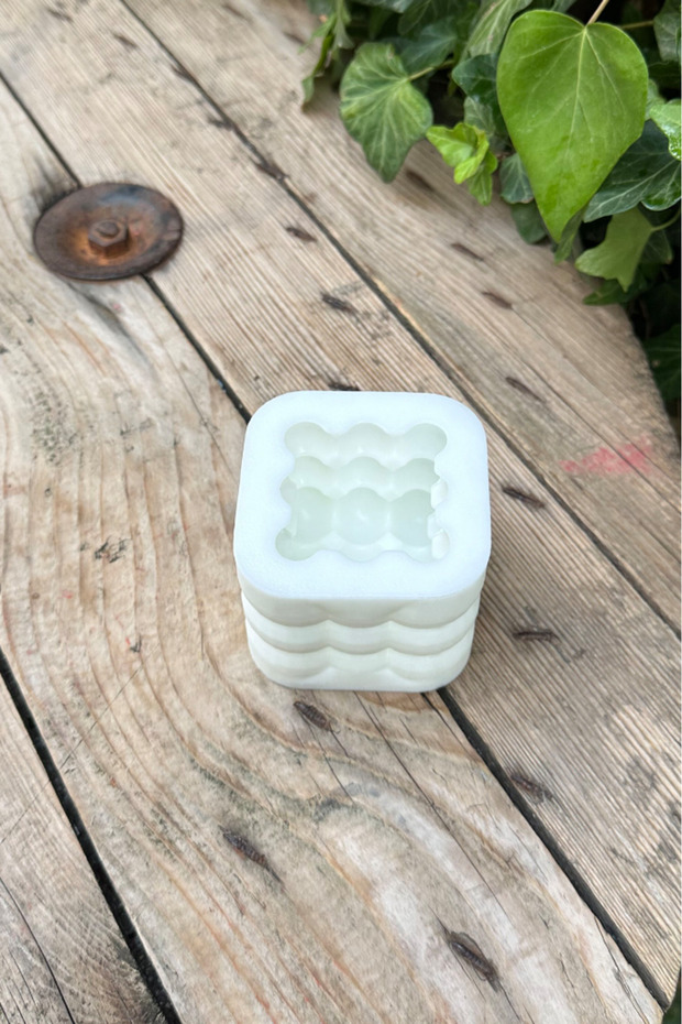 Bubble Küp Silikon Mum Kalıbı - 3