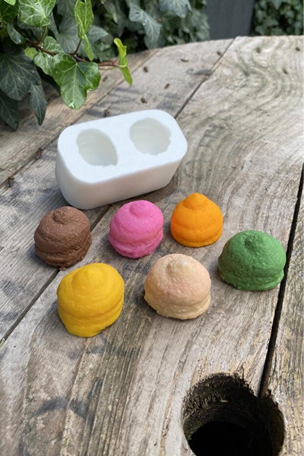 Krema 2'li Silikon Mum Kalıbı - 3