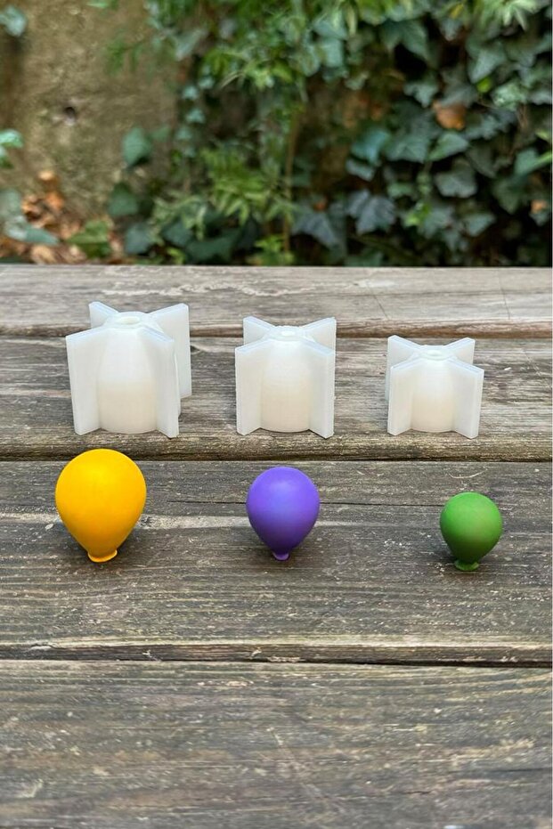 Balon Elips Set Silikon Mum Kalıpları - 4