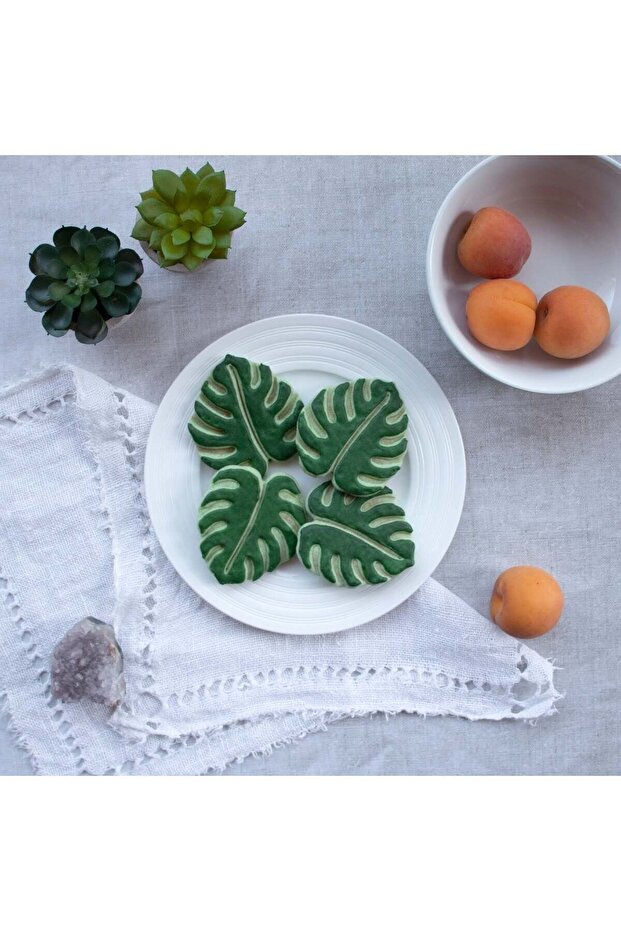 Four Different Leaf Patterned Cookie Mold and Sugar Dough Mold Set - 5