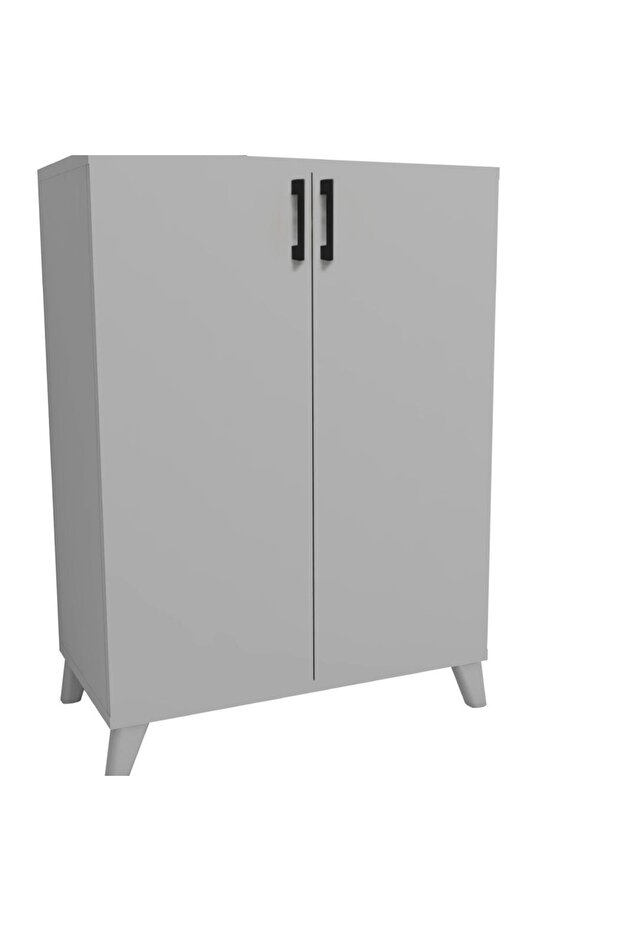 Ayakkabılık İki kapaklı Siyah köprü kulp - 4