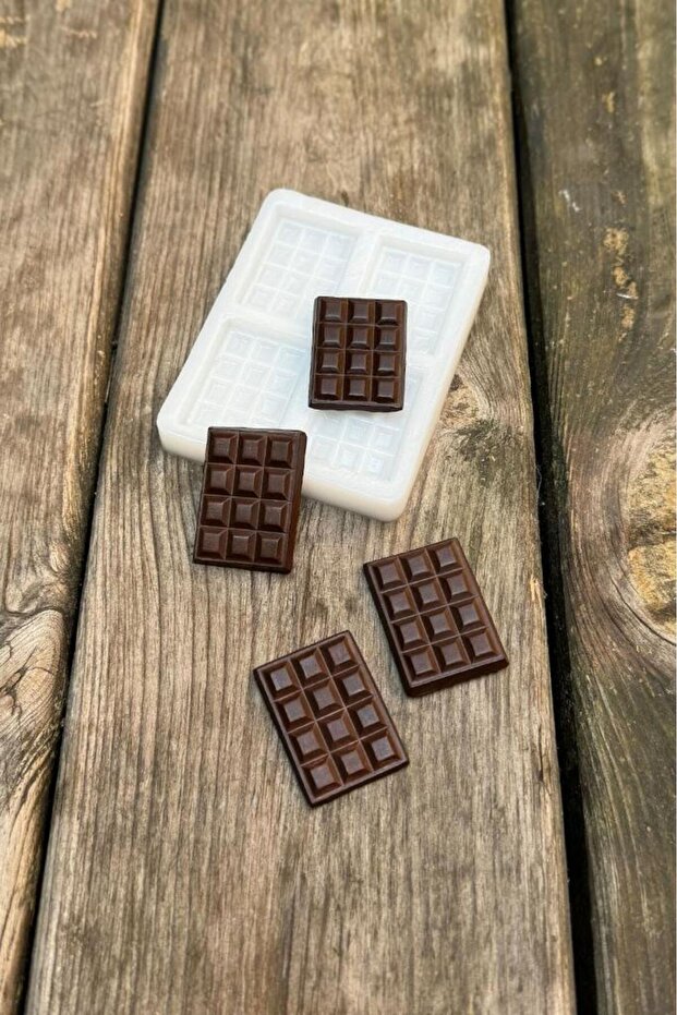 Çikolata Dörtlü Silikon Mum Kalıbı - 3