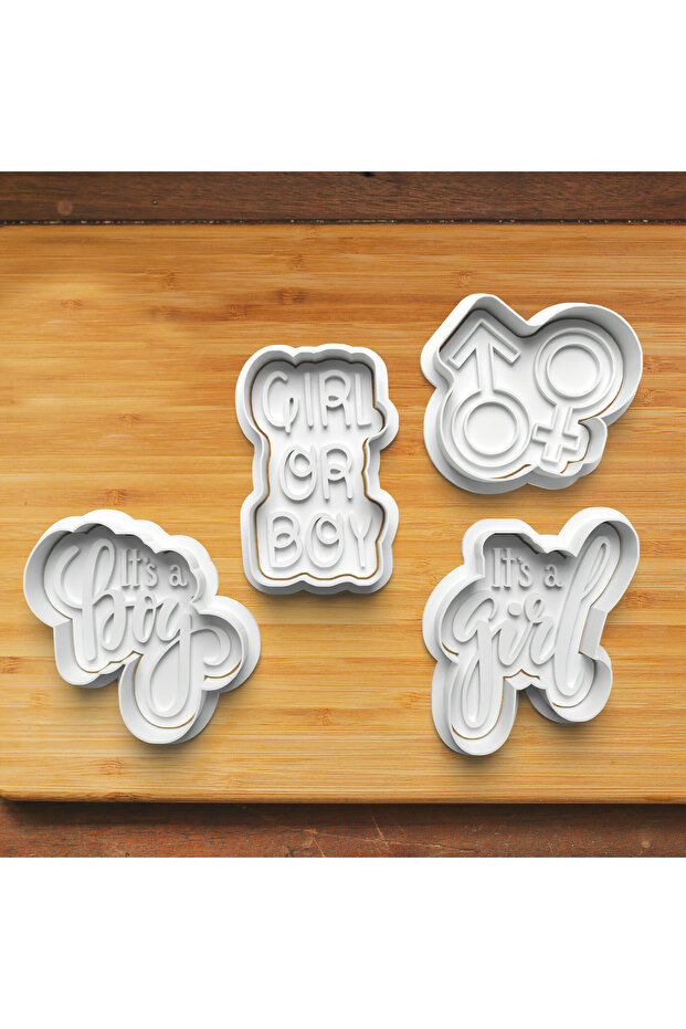 Baby Gender Determination Party Cookie Mold and Candy Plasticine Mold