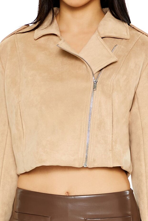Kısa Suni Süet Ceket - 5