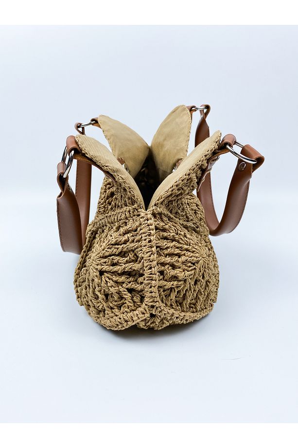 Kağıt İp kol çantası, Pramit Model En 38 cm.Uzunluk 24 cm.Gövde 20 cm.Sap 47 cm - 5