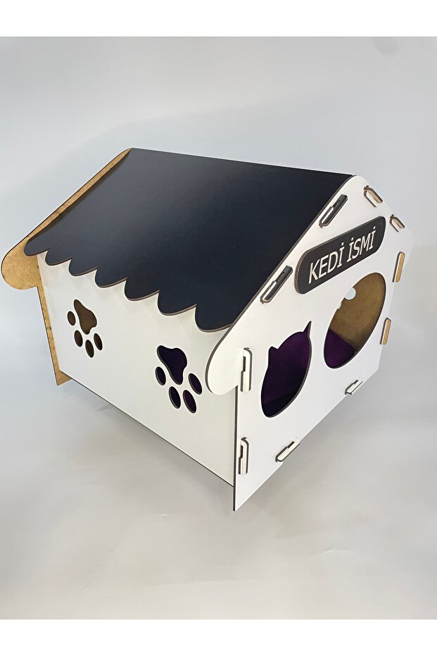 Kedi evi tek katlı kedinize özel isimli - 4