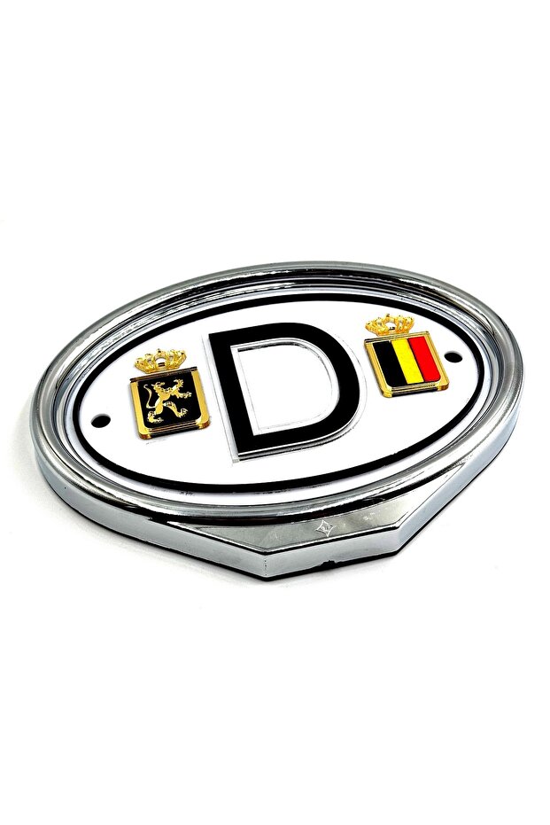 Special Oval Framed Embossed Letter D with Country Flag a Quality for Labelers