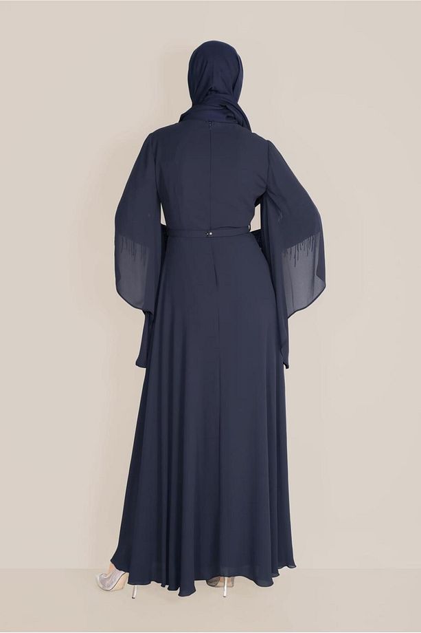 PUL PAYETLİ ELBİSE 40566 - 3