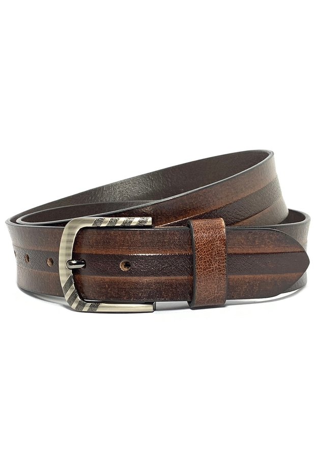 Genuine Leather Belt Men - Semi-Casual Men's Belts - Black & Brown Men’s Leather Belt for Men