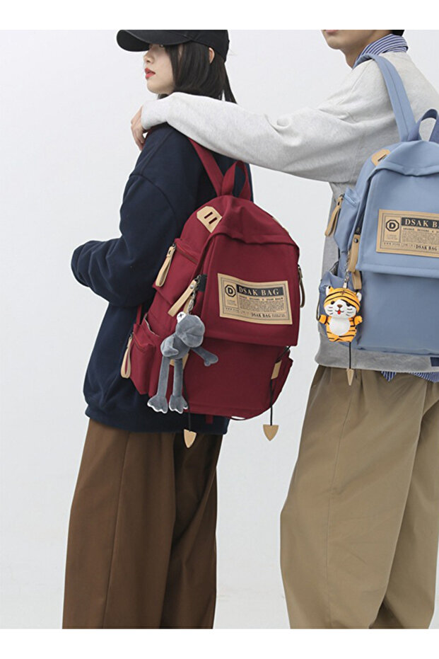 حقيبة ظهر مدرسية كبيرة السعة للطلاب (لا تتضمن المعلقات) - 6