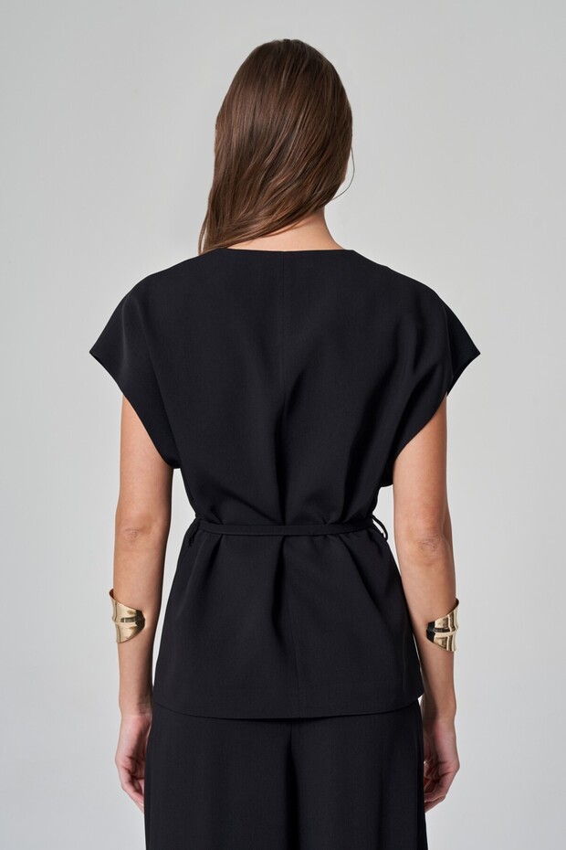 Bel Bağlamalı Yelek - 5