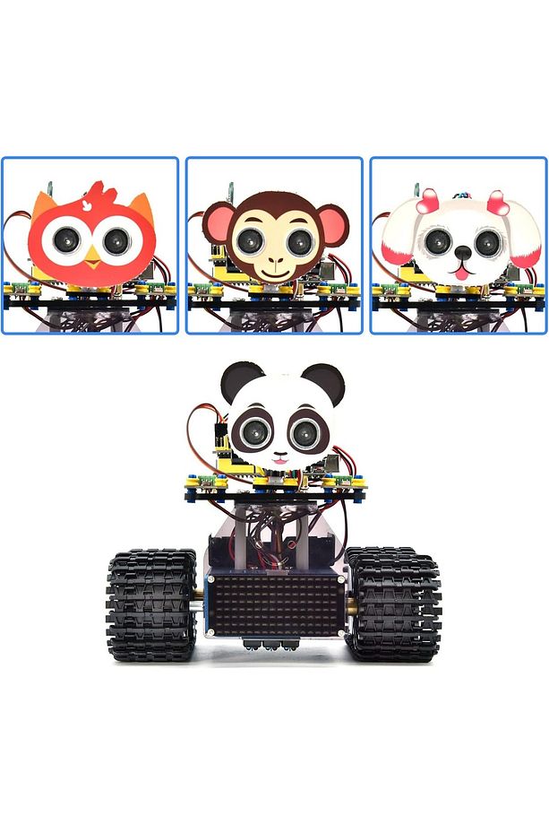 Arduino Uyumlu Robot Tank Kiti, Scratch/Arduino ile Programlanabilir STEM Robotu, DIY Eğitim Seti" - 5