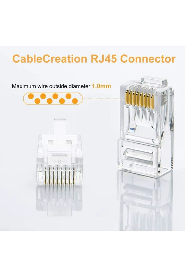 10 Adet Yeni Nesil Konnektör Delikli Ez Rj45 Cat5/cat6 8p8c Utp Ağ Için Jack Delikli Açık Uçlu Jak - 5