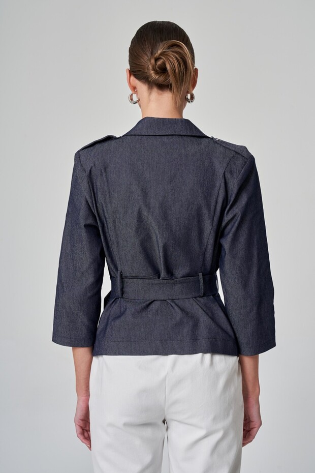 Fermuar Detaylı Ceket - 4