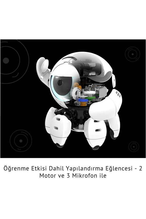 621094 Bitsy Akıllı Robot Arkadaş, Sesle Kontrol Edilen Robot, Çocuklar İçin Deney Seti 8-12 Yaş - 4