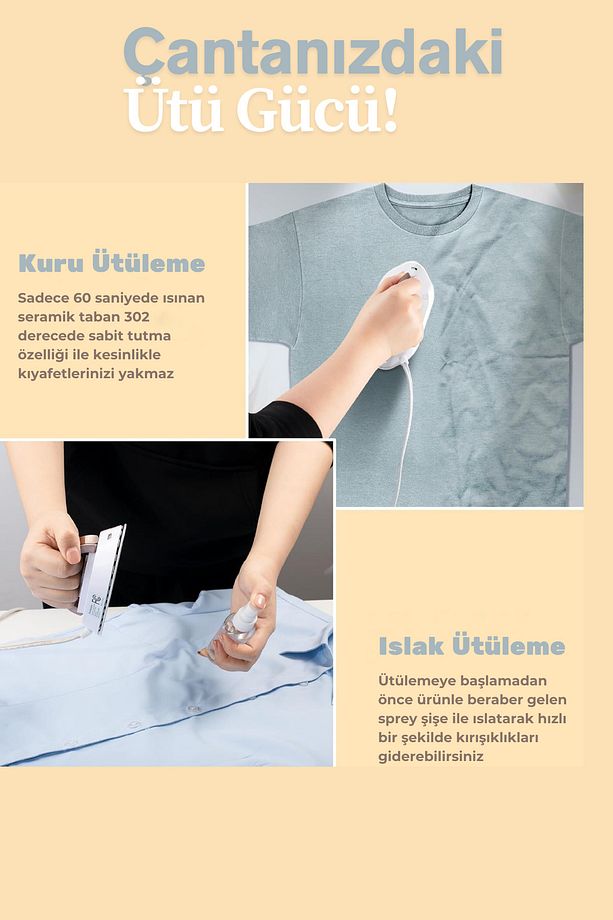 NB301 Mini Seyahat Ütüsü Çift Voltaj Dünya Çapında Kullanıma Uygun - 5