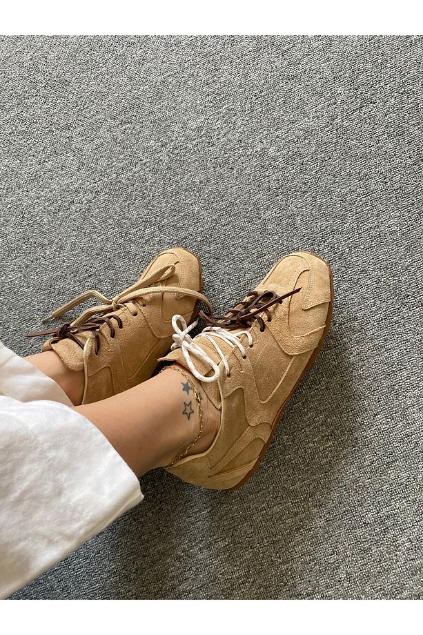 VİZON SÜET DÖRT BAĞCIKLI SNEAKER - 4