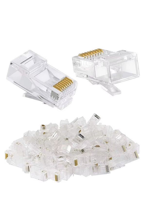 Yeni Nesil Ez Rj45 8p8c Utp Jak Konnektör 100 Lü Paket Rj45 Cat5/cat6 Network Bağlantılarına Uygun - 7