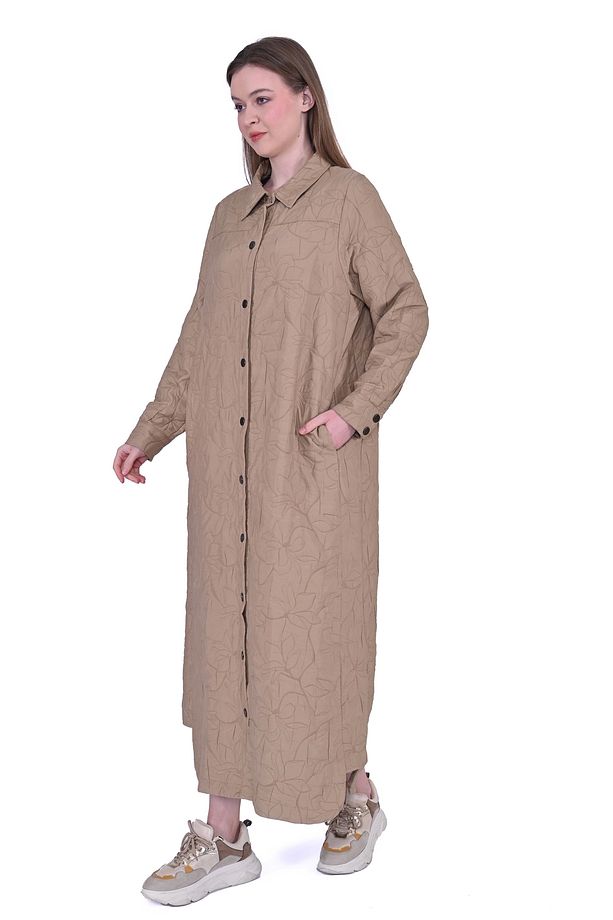 İNVEE 7039 Kapitone Kap - Camel - 5